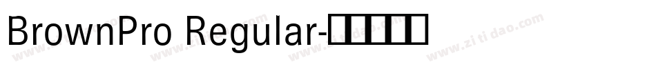 BrownPro Regular字体转换